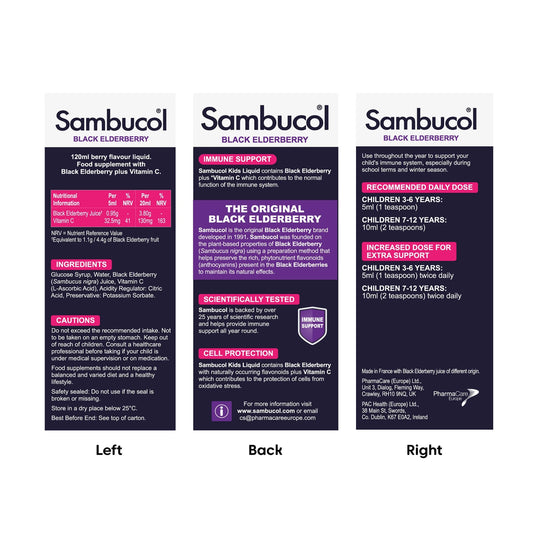 Black Elderberry Liquid For Kids - by SAMBUCOL