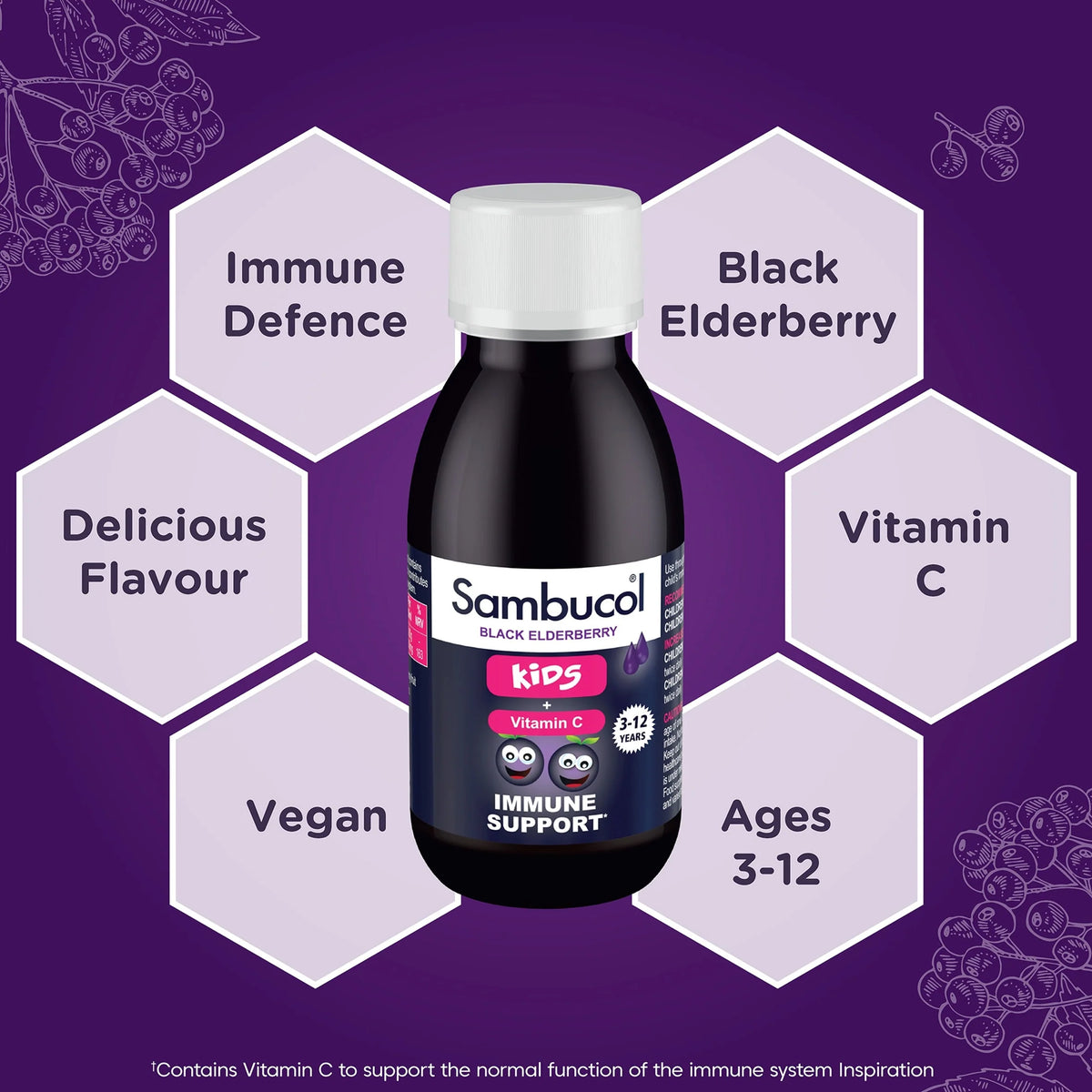 Black Elderberry Liquid For Kids - by SAMBUCOL
