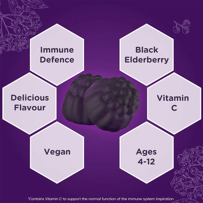 Blk E/berry For Kids Gummies 30s by SAMBUCOL