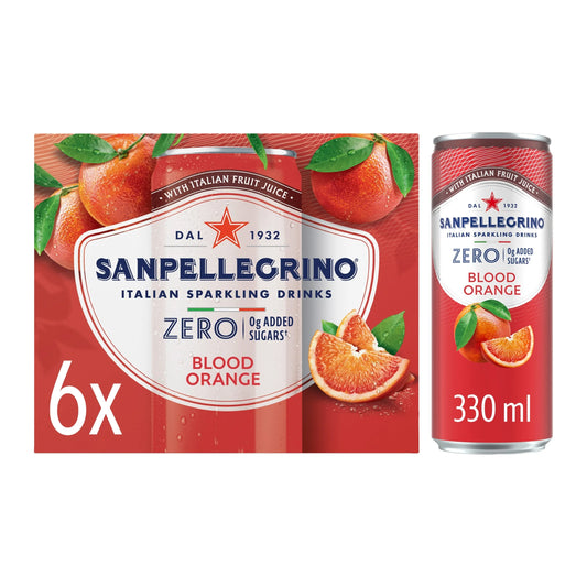 Sparkling Zero Blood Orange 6x330ml by SAN PELLEGRINO