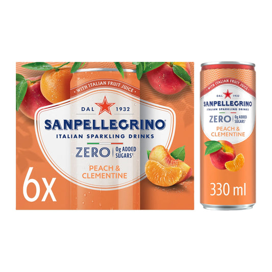 Zero Peach & Clementine 6x330ml by SAN PELLEGRINO