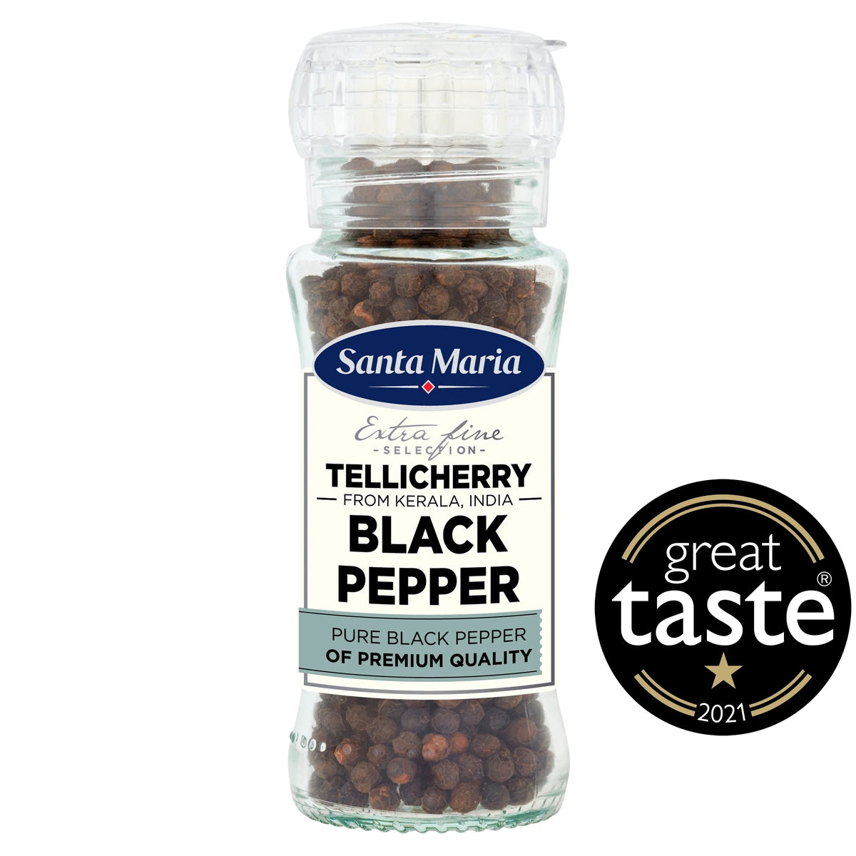 Santa Maria Tellicherry Black Pepper Grinder by JVC