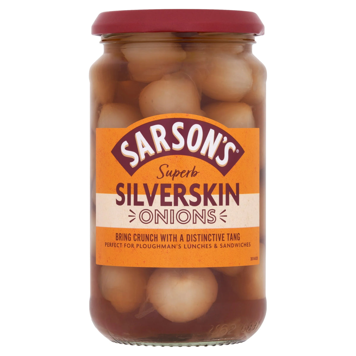 Medium & Tangy Silverskin Onions 460g by SARSONS