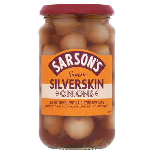 Medium & Tangy Silverskin Onions 460g by SARSONS