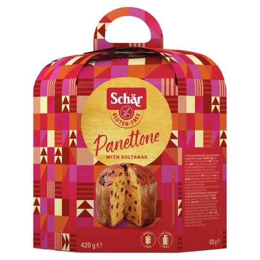 Gluten Free Panettone With Raisins 420g by SCHAR at The British Vault