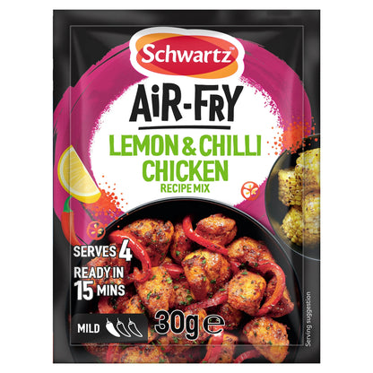 Air Fry Lemon & Chilli Recipe Mix 30g by Schwartz at The British Vault