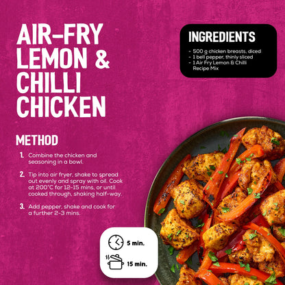 Air Fry Lemon & Chilli Recipe Mix 30g by Schwartz at The British Vault