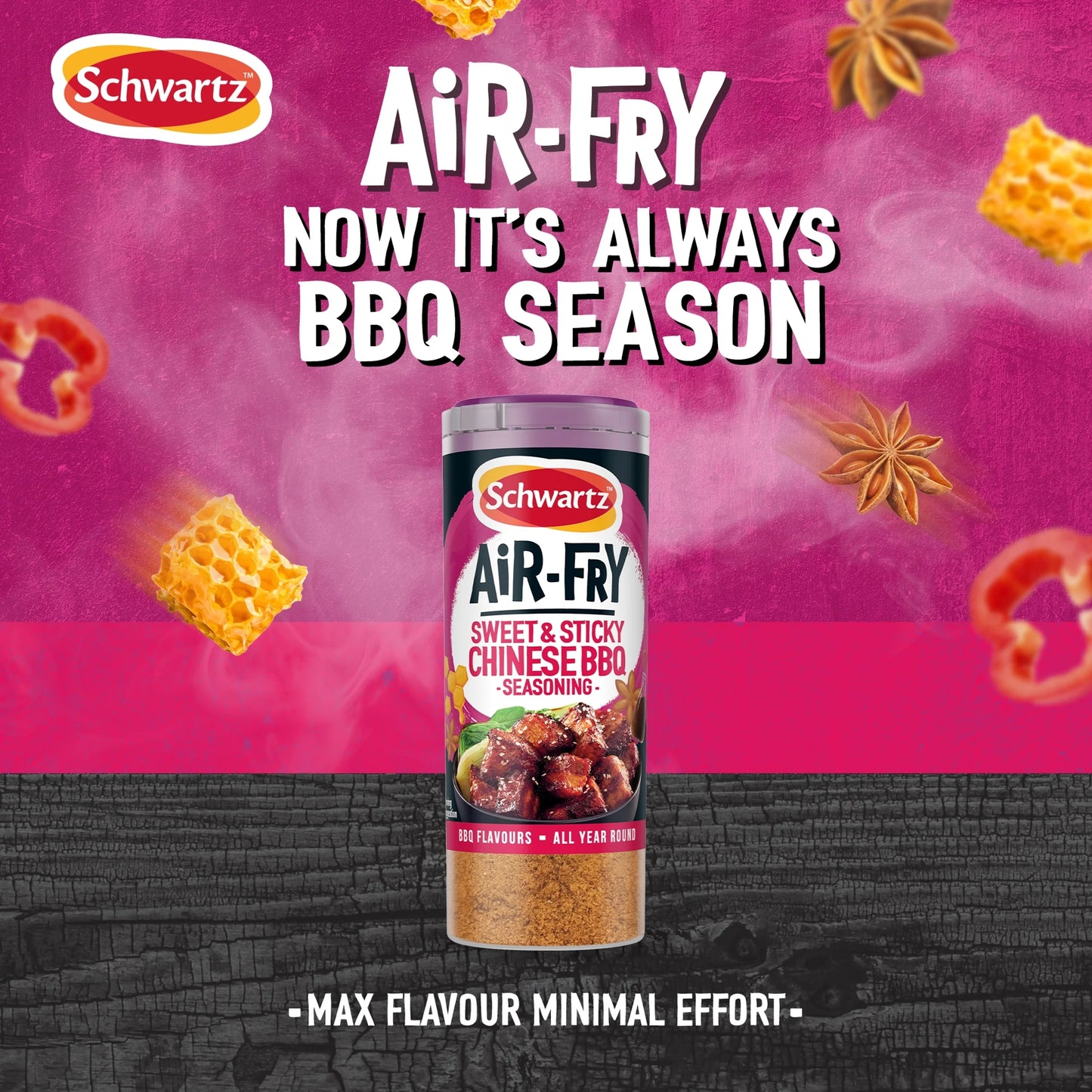 Air Fry Sweet & Sticky Chinese Bbq by Schwartz
