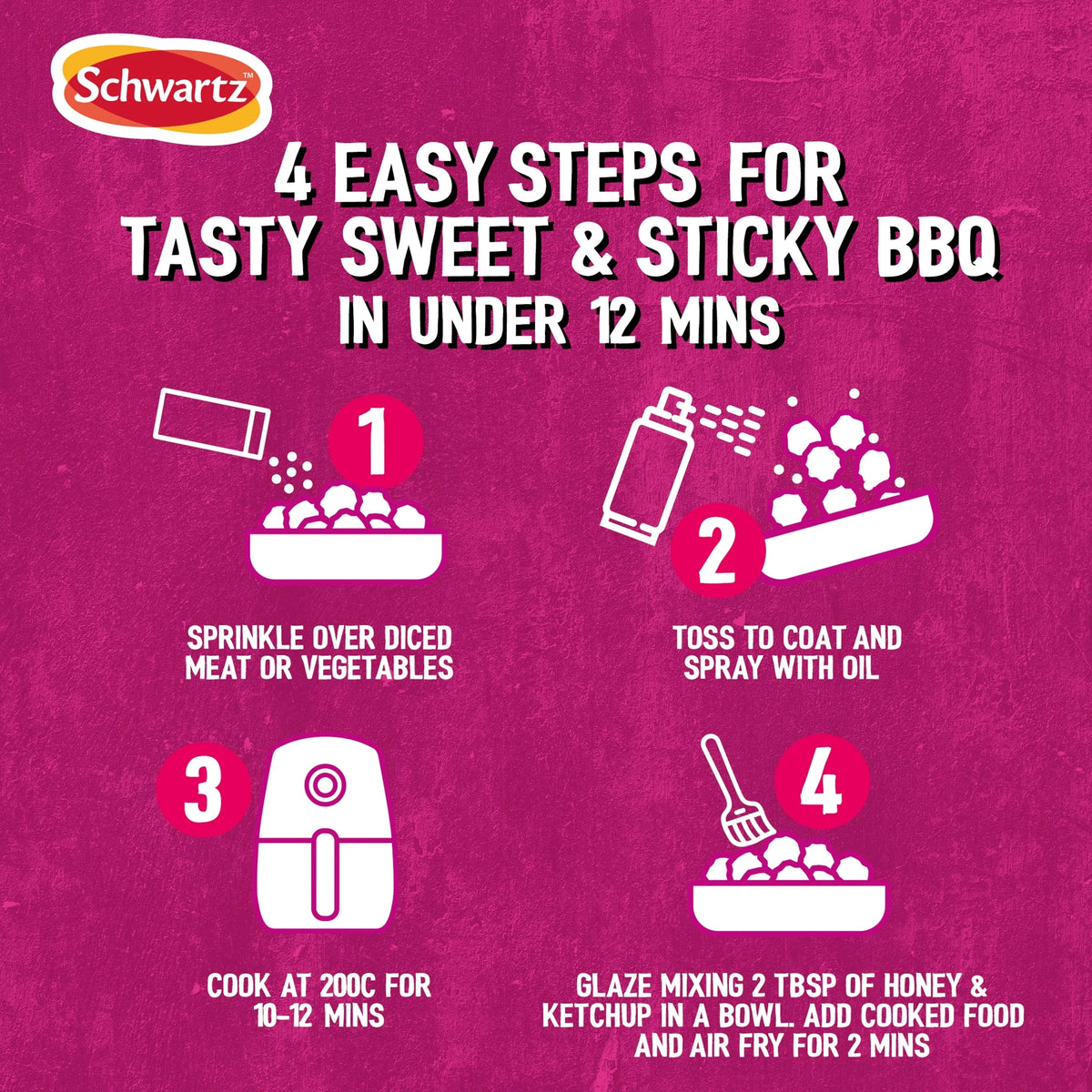 Air Fry Sweet & Sticky Chinese Bbq by Schwartz