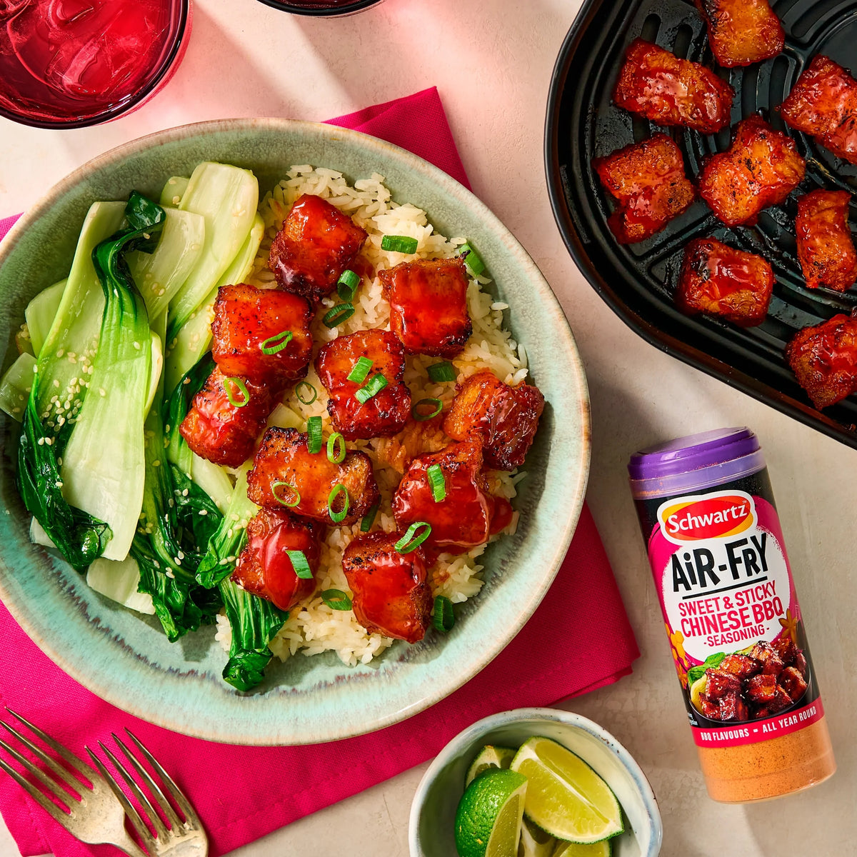 Air Fry Sweet & Sticky Chinese Bbq by Schwartz