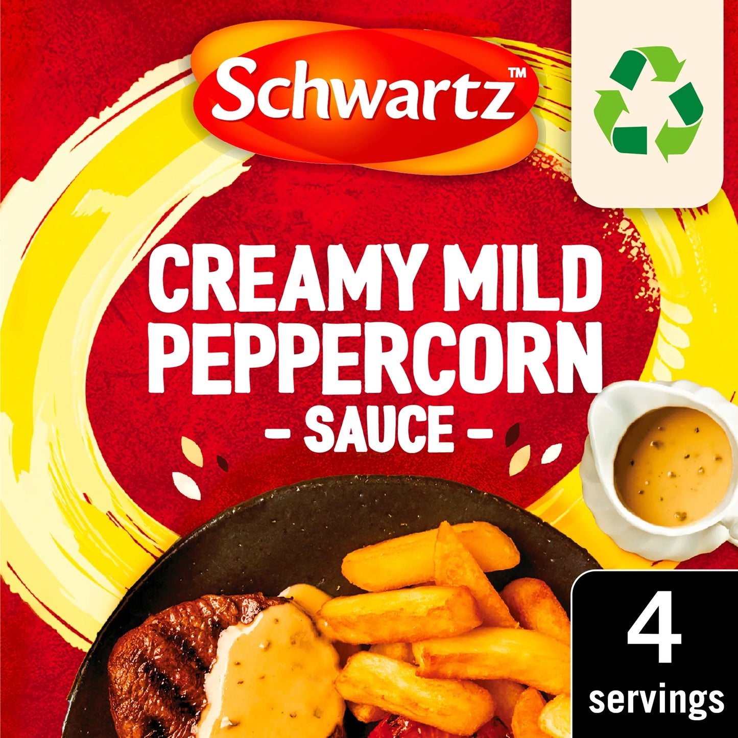Creamy Mild Peppercorn Sauce Mix 25g by Schwartz