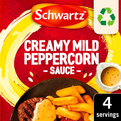 Creamy Mild Peppercorn Sauce Mix 25g by Schwartz