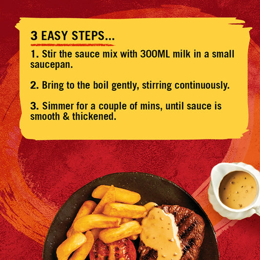 Creamy Mild Peppercorn Sauce Mix 25g by Schwartz