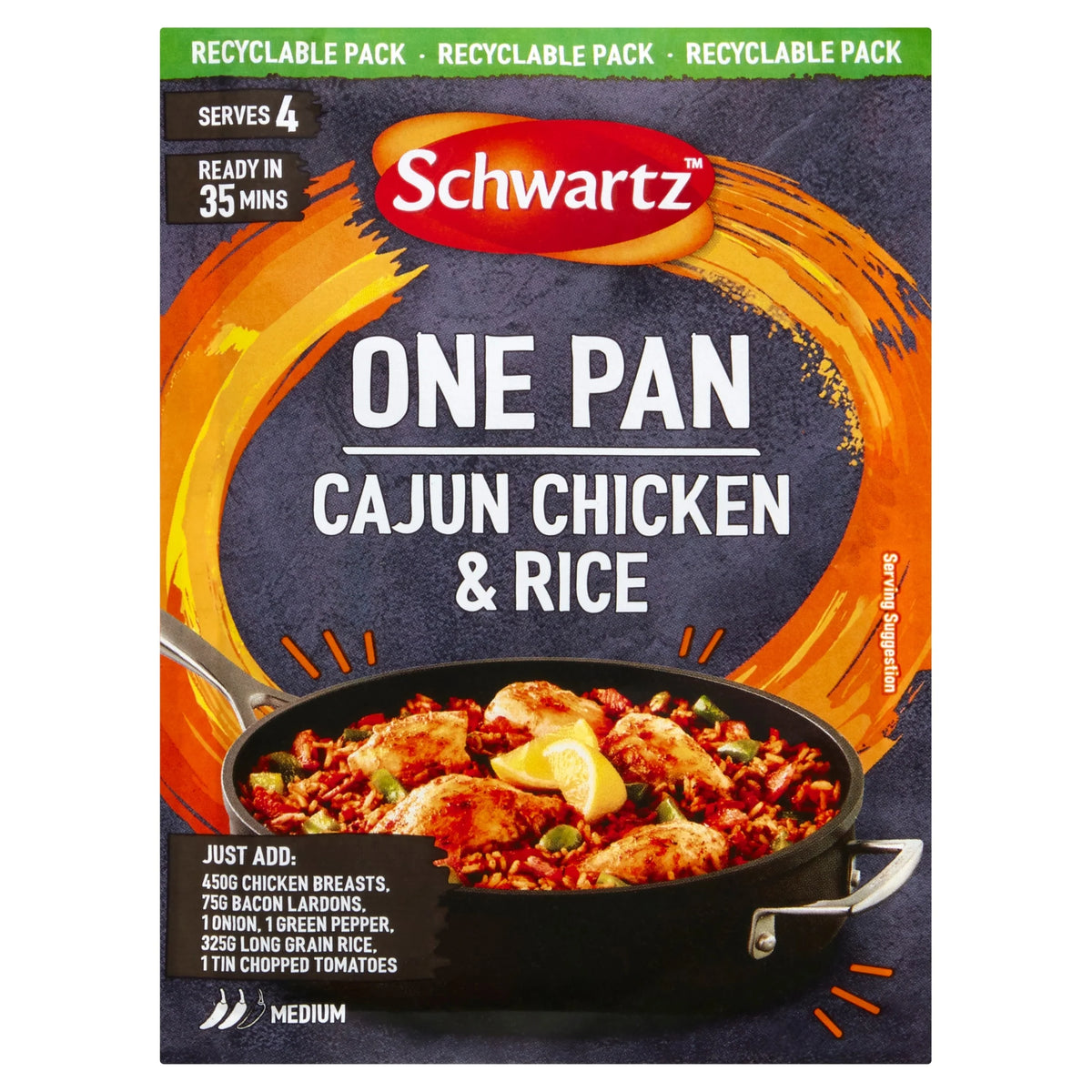 One Pan Cajun Chicken & Rice Recipe by Schwartz
