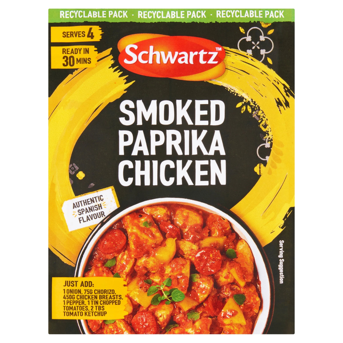 Smoked Paprika Chicken Recipe Mix 28g by Schwartz