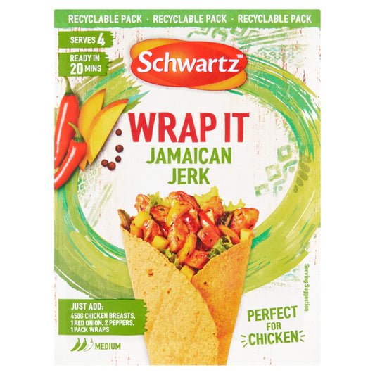 Wrap It Jamaican Jerk Recipe Mix 30g by Schwartz