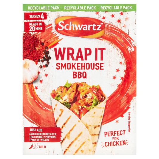 Wrap It Smokehouse Bbq Recipe Mix 30g by Schwartz