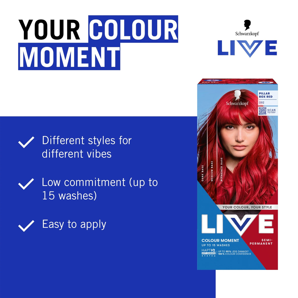 Live Colour Moment 092 Pillar Box Red Semi-permanent by SCHWARZKOPF