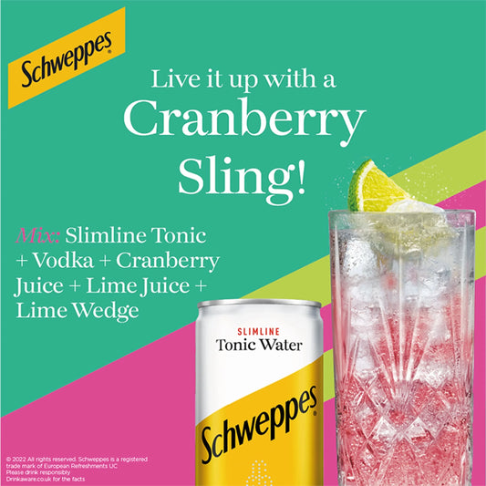 Slimline Tonic Water 12x150ml by SCHWEPPES