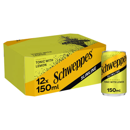 Schweppes Slimline Tonic With Lemon 12x150ml by Coca-Cola