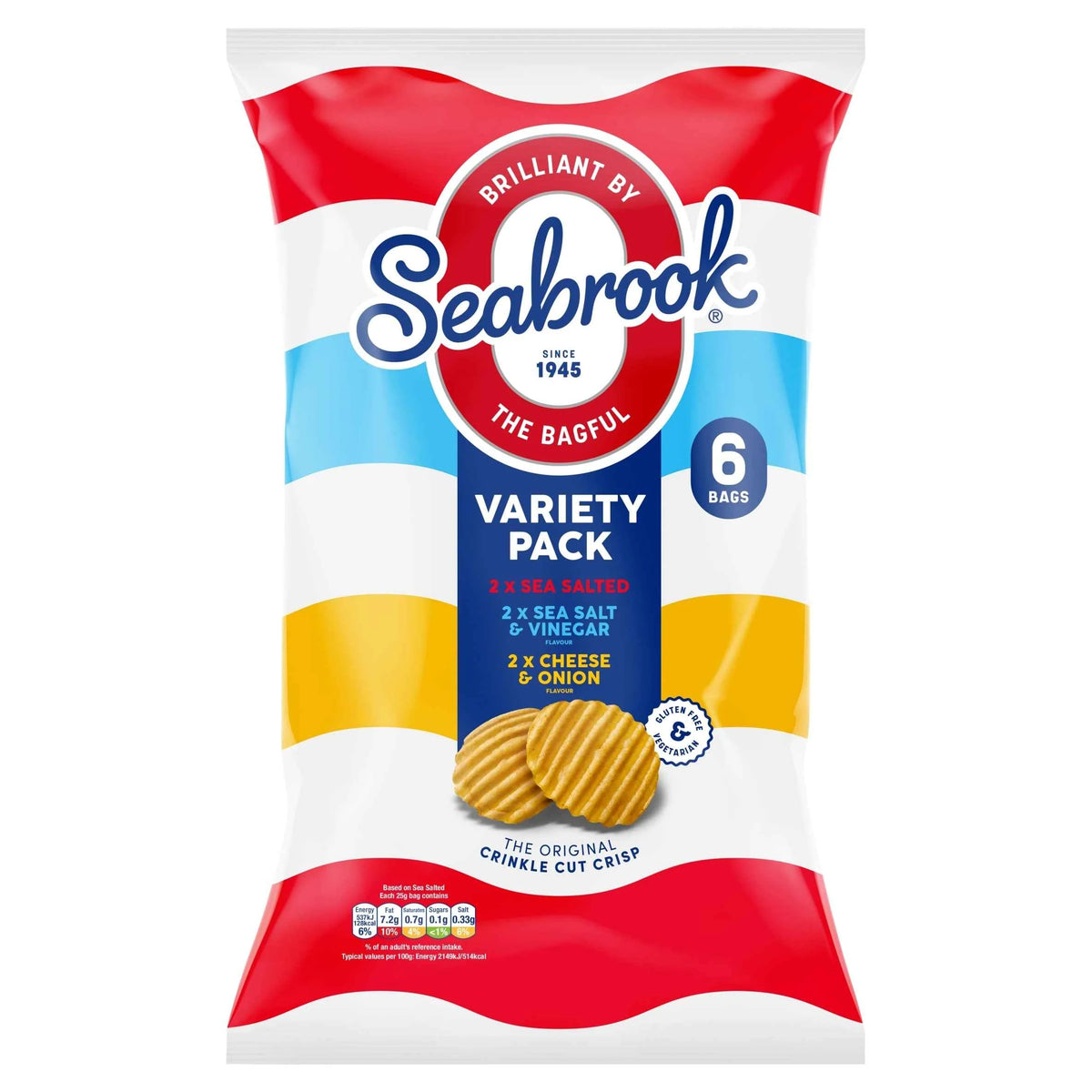Variety Crisps 6 Pack by Seabrook