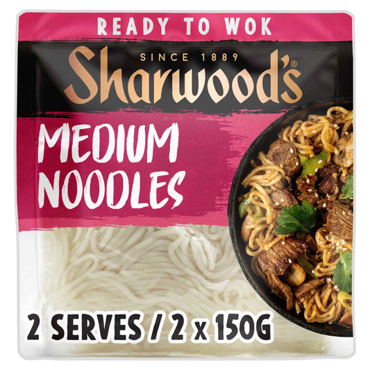 Ready To Wok Medium Noodles 300g by SHARWOODS