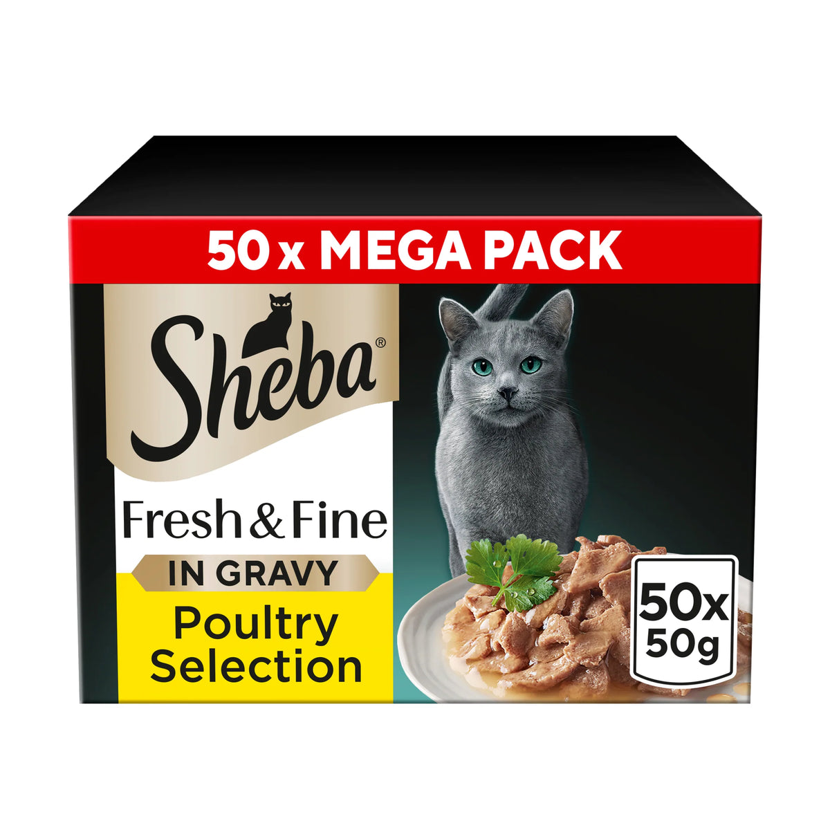 Fresh & Fine Wet Cat Food Pouches by Sheba at The British Vault