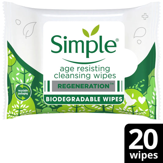 Age Resisting Wipes 20 Pack by SIMPLE