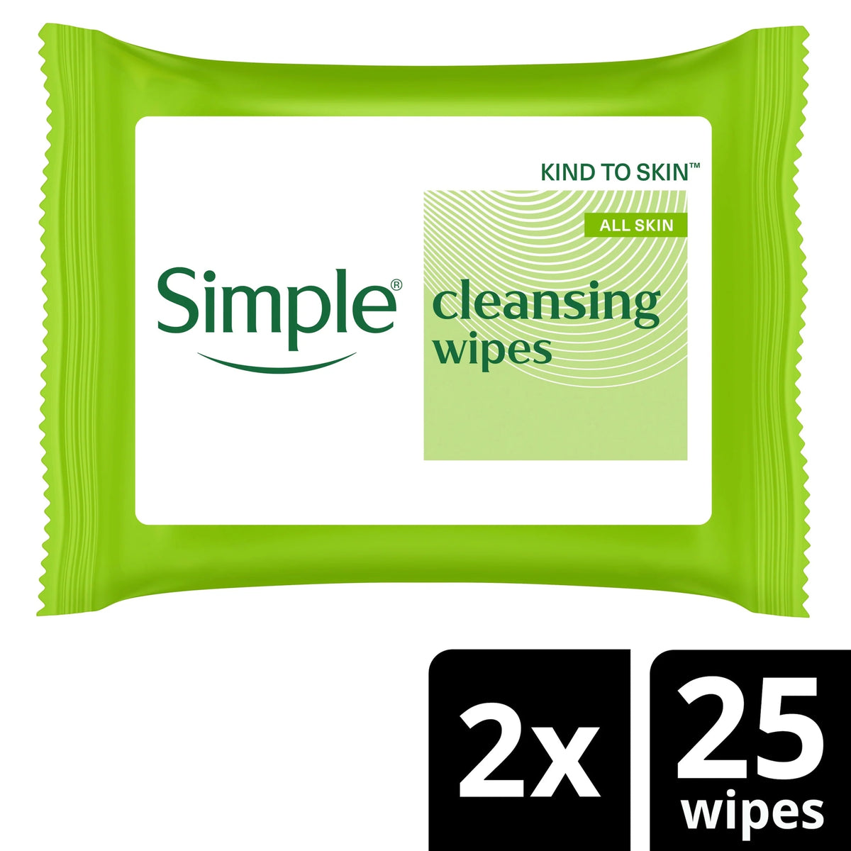 Cleansing Biodegradable Wipes 2x25 Pack by SIMPLE