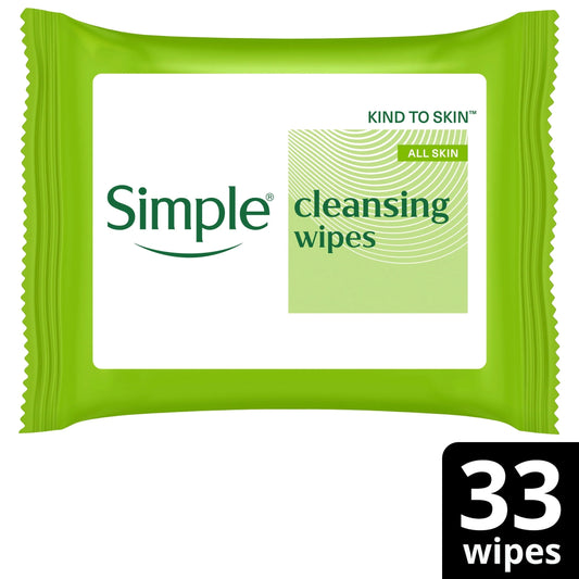 Cleansing Biodegradable Wipes 33 Pack by SIMPLE