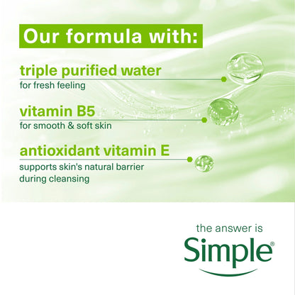 Cleansing Biodegradable Wipes 33 Pack by SIMPLE