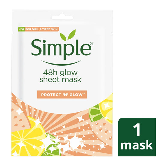 Protect & Glow 48hr Glow Sheet Mask 25ml by SIMPLE