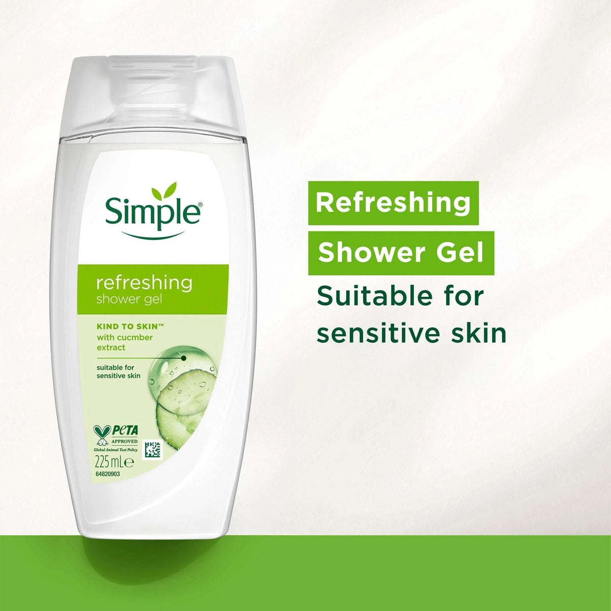 Refreshing Shower Gel Body Wash 225ml by SIMPLE