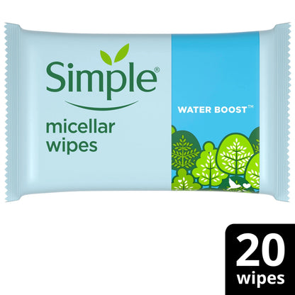 Sensitive Skin Micellar Wipes 20 Pack by SIMPLE