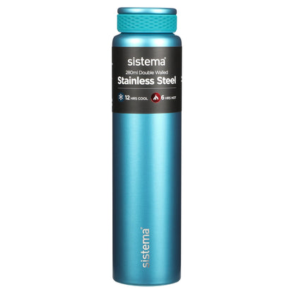 Chic Stainless Steel Water Bottle by sistema at The British Vault