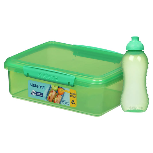 Green Rectangle Lunch Box 2l With by sistema