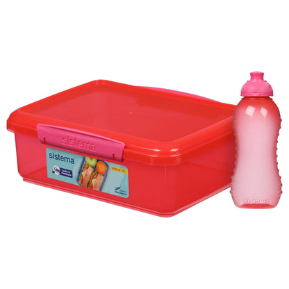 Pink Rectangle Lunch Box 2l With by sistema