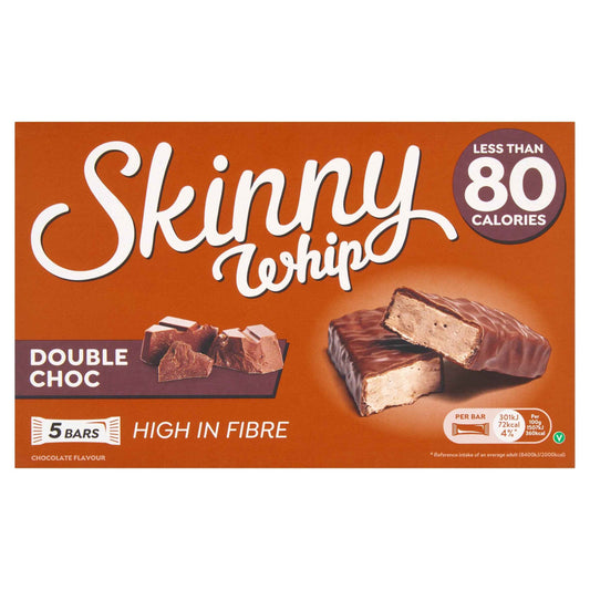 Whip Double Chocolate Nougat Bars 5 X 20g by SKINNY
