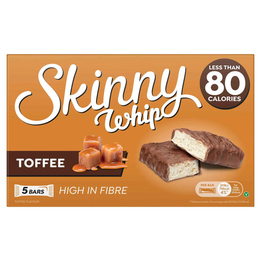 Whip Toffee Bars 5x20g by SKINNY