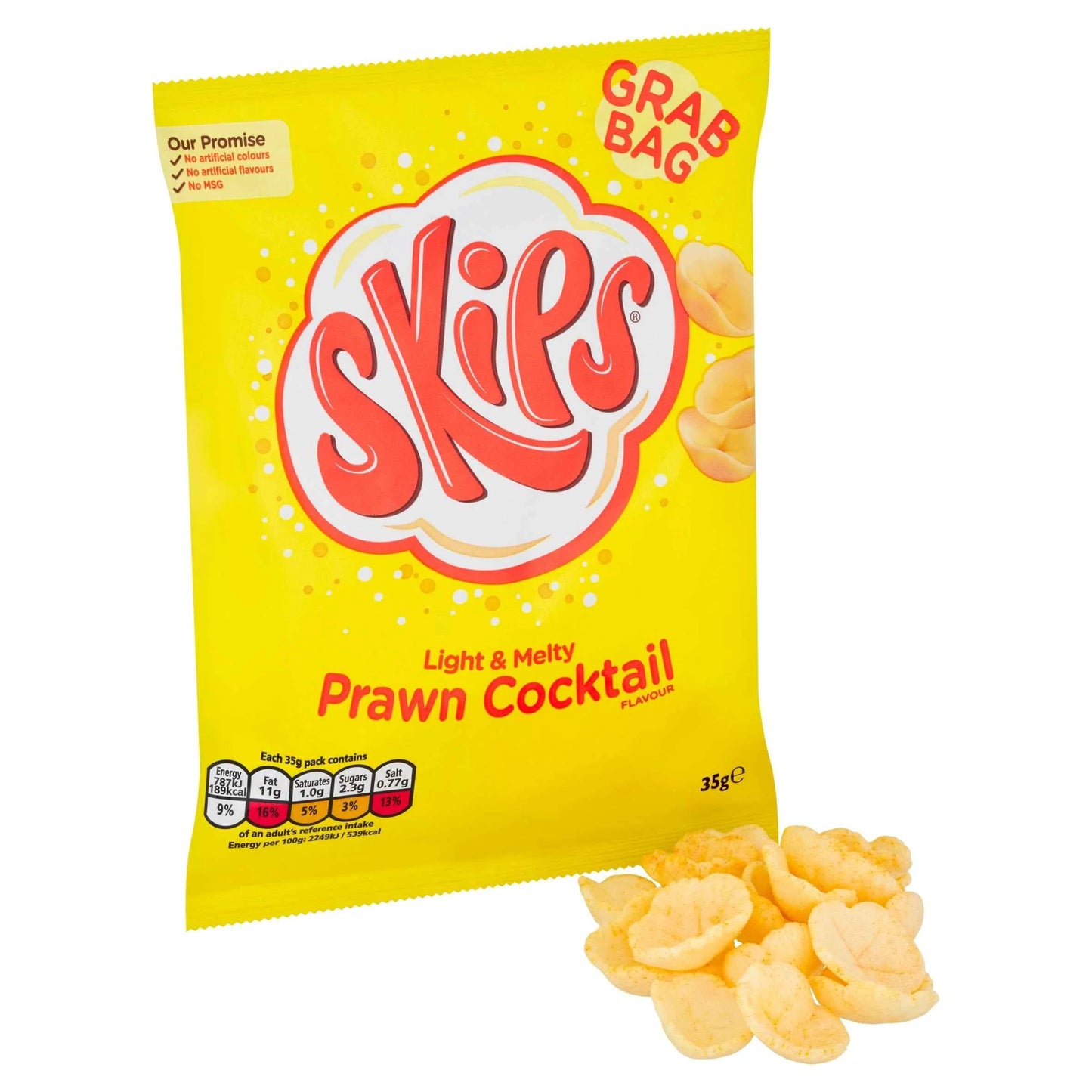 Prawn Cocktail Grab Bag Crisps 35g by SKIPS