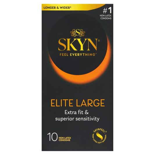 Elite Large Non Latex Condoms 10 Pack by SKYN