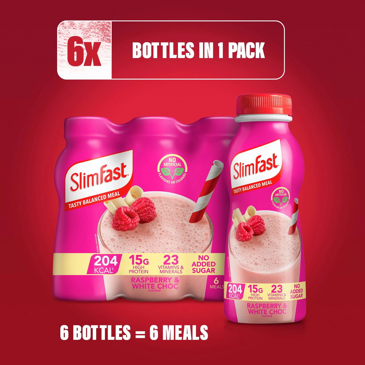 Meal Replacement Shake - Raspberry & by SLIMFAST
