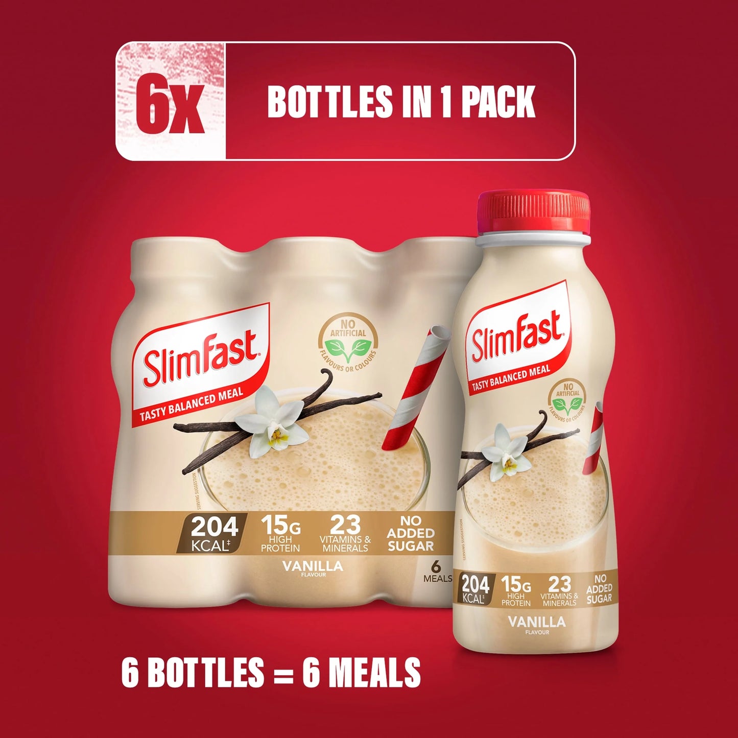 Meal Replacement Shake - Vanilla 6 by SLIMFAST