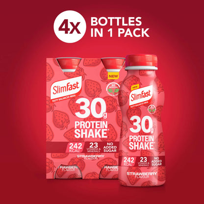 Strawberry 30g Protein Shake Multipack - 4 X325ml by SLIMFAST