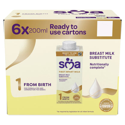 First Infant Baby Milk Formula Liquid by SMA
