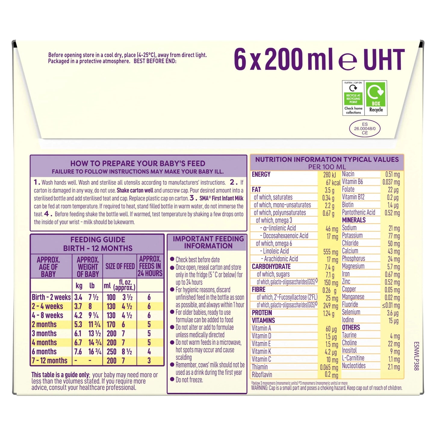First Infant Baby Milk Formula Liquid by SMA