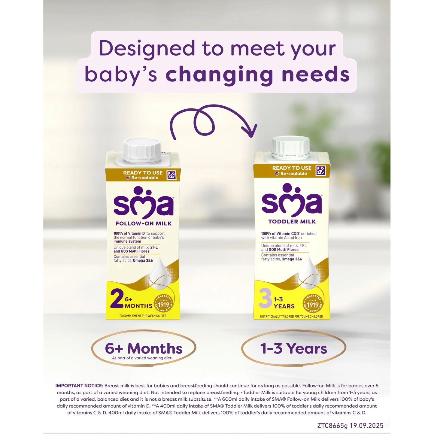 Follow On Baby Milk Formula Liquid Ready by SMA