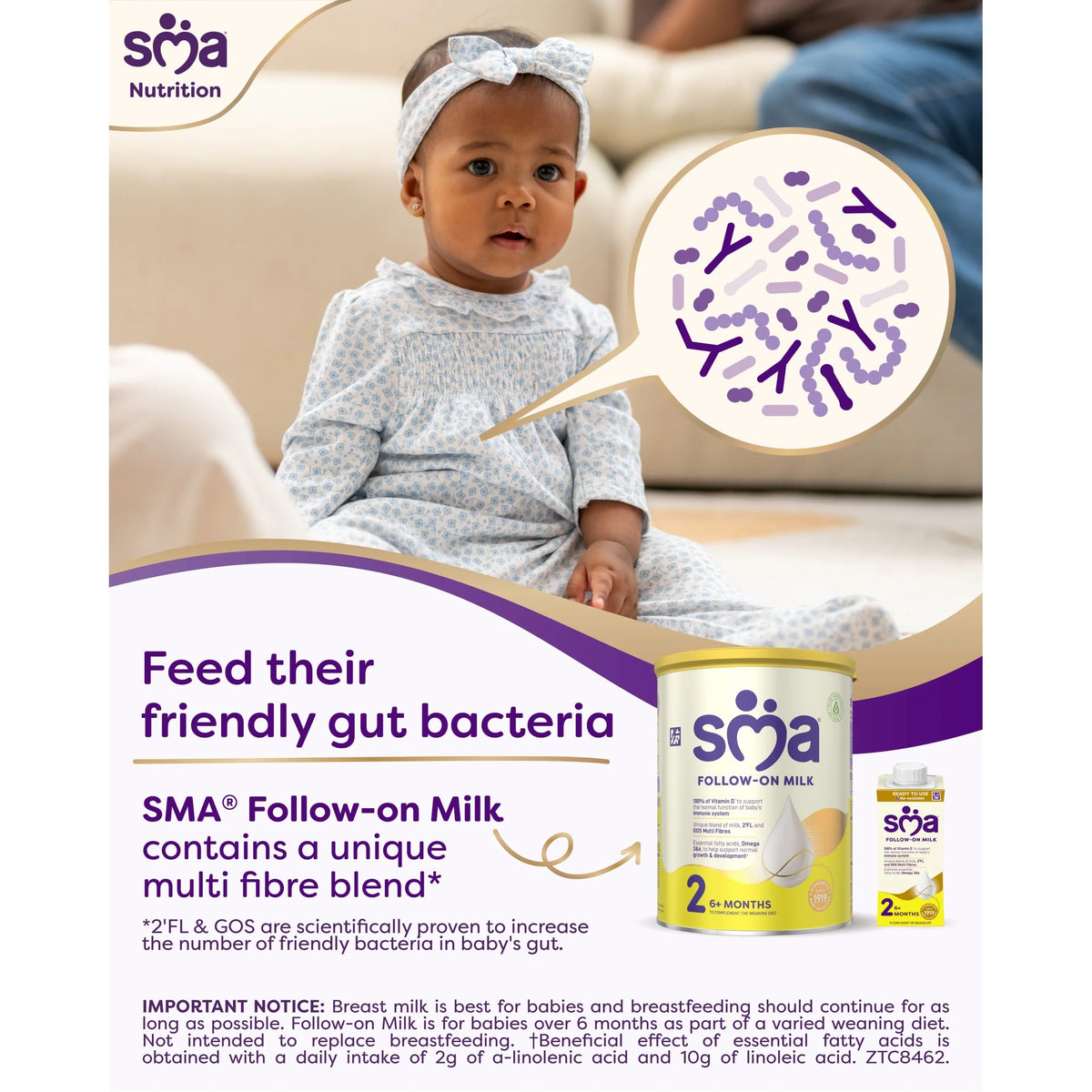 Follow-on Baby Milk Powder Formula 6-12 by SMA