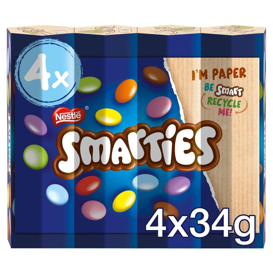 Milk Chocolate Tube Multipack 34g 4 by SMARTIES