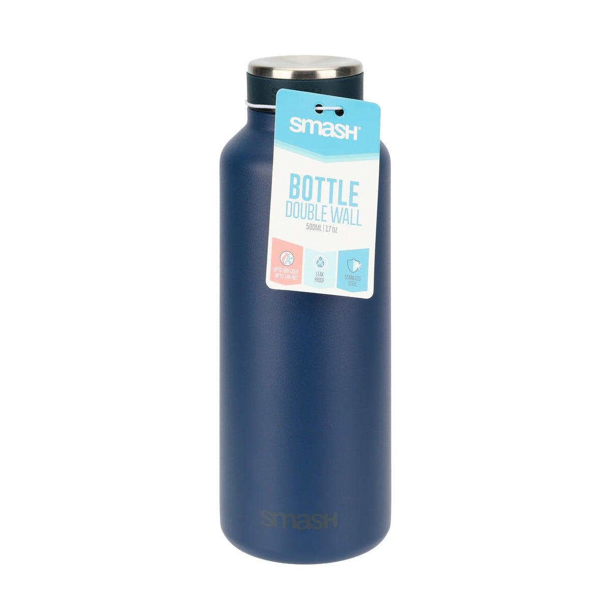 Navy Rivus Bottle 500ml by SMASH at The British Vault